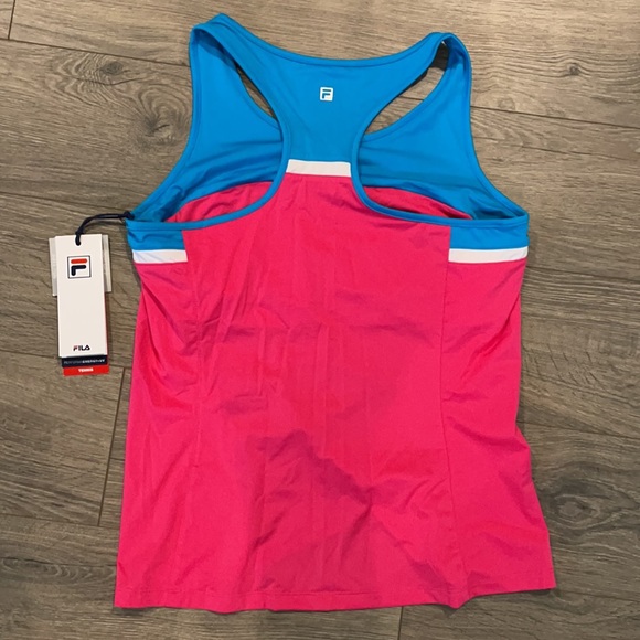 NWT Fila pink & blue tennis/active tank top medium - Picture 5 of 6